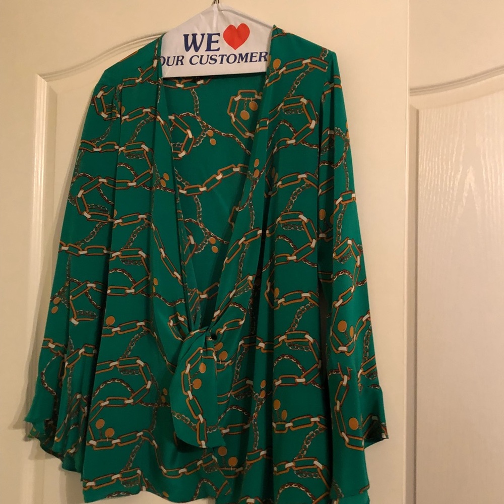Green blouse